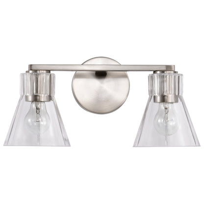 Nuvo 60-8332 Gianna, 2 Light Vanity, Brushed Nickel Finish