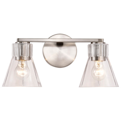 Nuvo 60-8332 Gianna, 2 Light Vanity, Brushed Nickel Finish