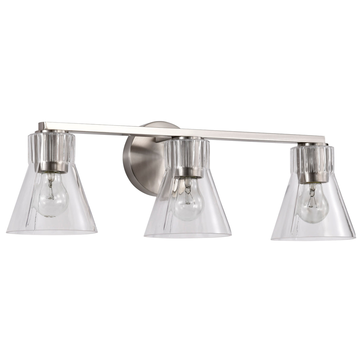 Nuvo 60-8333 Gianna, 3 Light Vanity, Brushed Nickel Finish