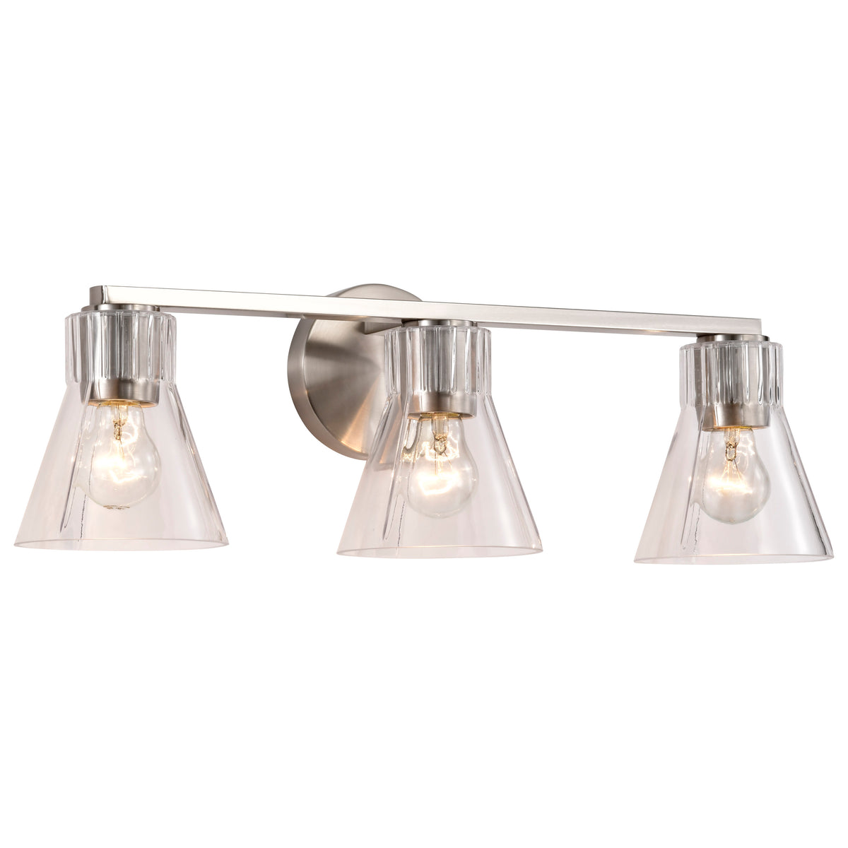 Nuvo 60-8333 Gianna, 3 Light Vanity, Brushed Nickel Finish