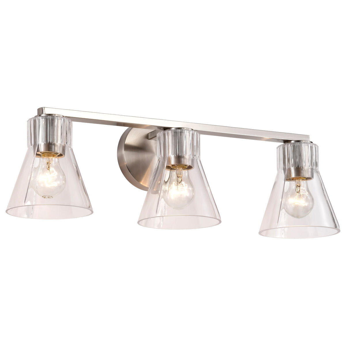 Nuvo 60-8333 Gianna, 3 Light Vanity, Brushed Nickel Finish