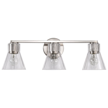 Nuvo 60-8333 Gianna, 3 Light Vanity, Brushed Nickel Finish
