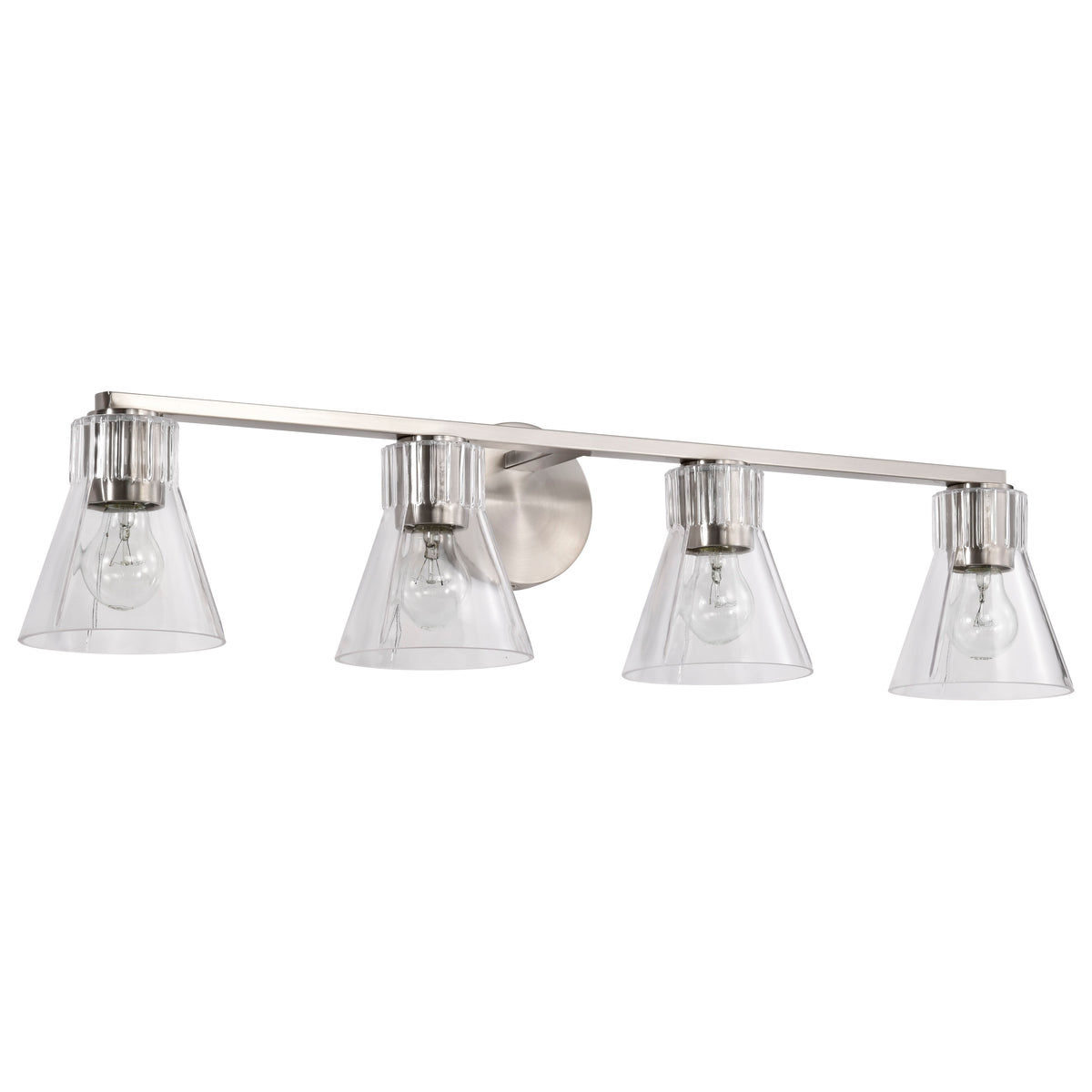 Nuvo 60-8334 Gianna, 4 Light Vanity, Brushed Nickel Finish