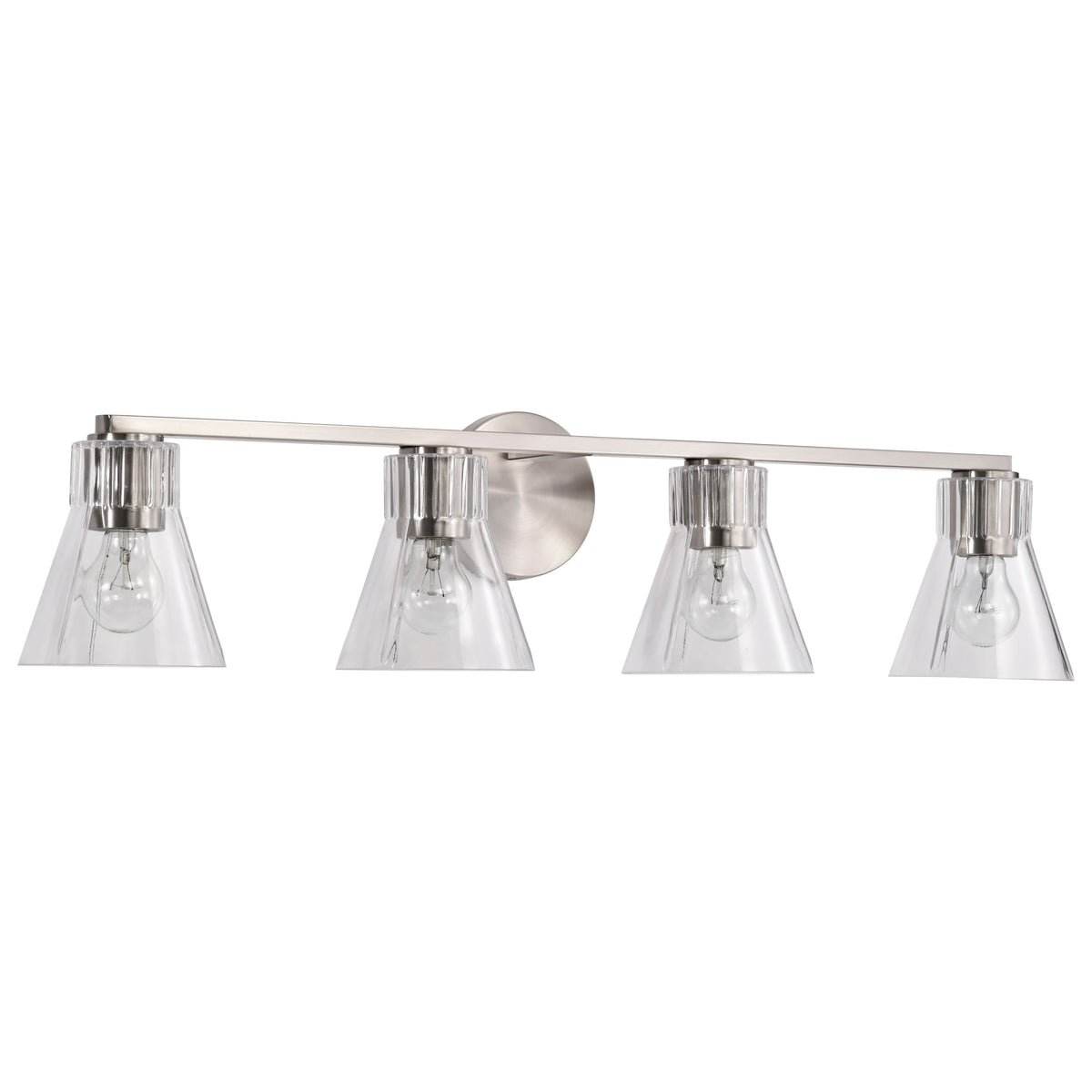 Nuvo 60-8334 Gianna, 4 Light Vanity, Brushed Nickel Finish