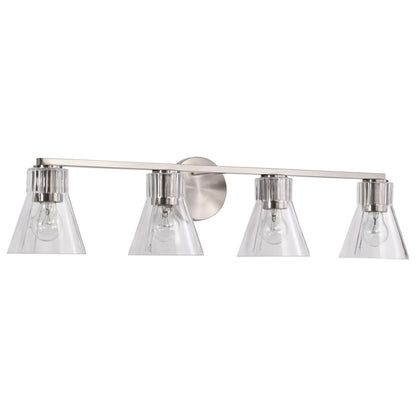 Nuvo 60-8334 Gianna, 4 Light Vanity, Brushed Nickel Finish