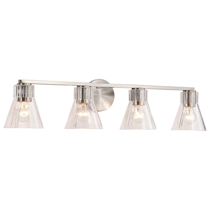 Nuvo 60-8334 Gianna, 4 Light Vanity, Brushed Nickel Finish