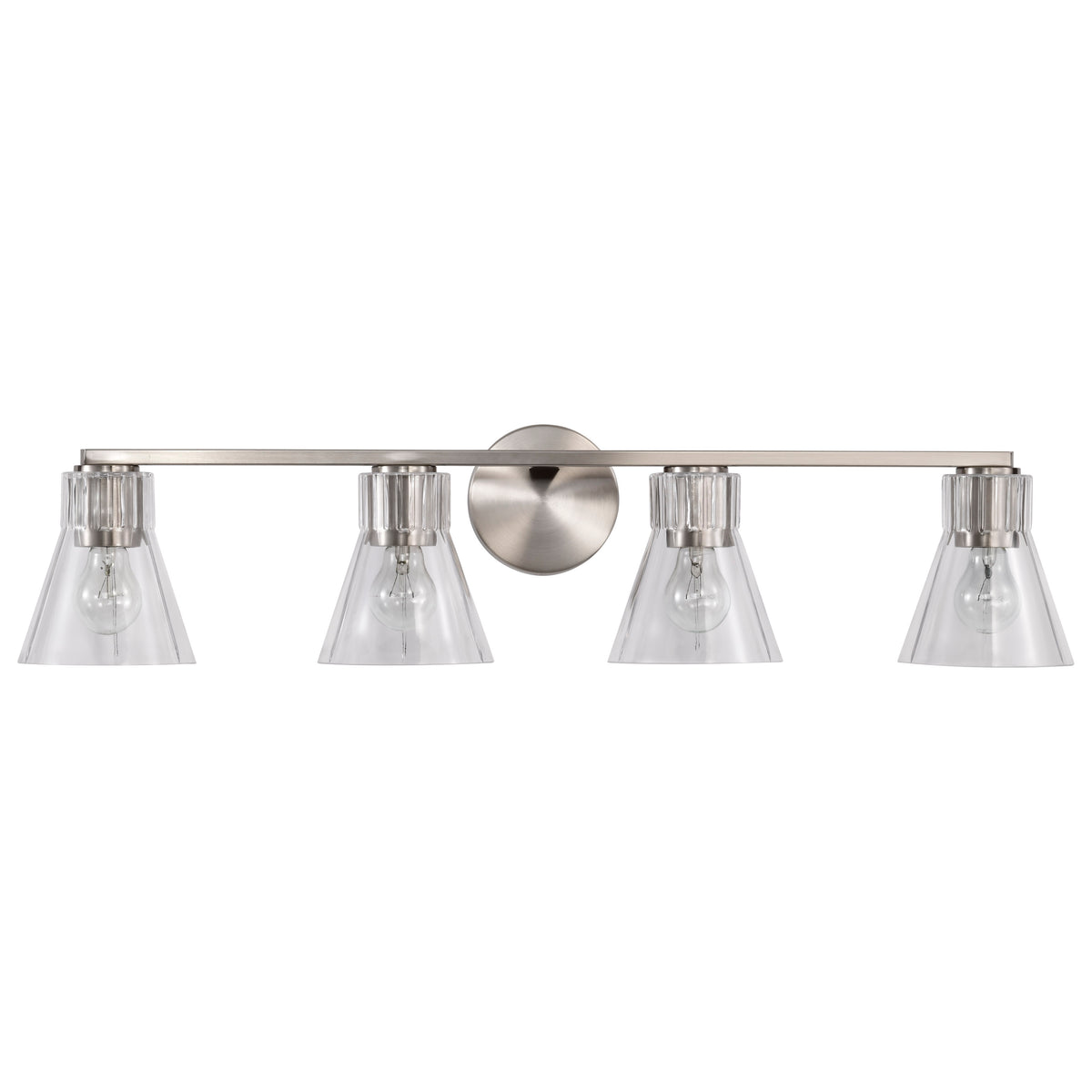 Nuvo 60-8334 Gianna, 4 Light Vanity, Brushed Nickel Finish