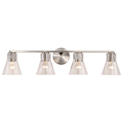 Nuvo 60-8334 Gianna, 4 Light Vanity, Brushed Nickel Finish
