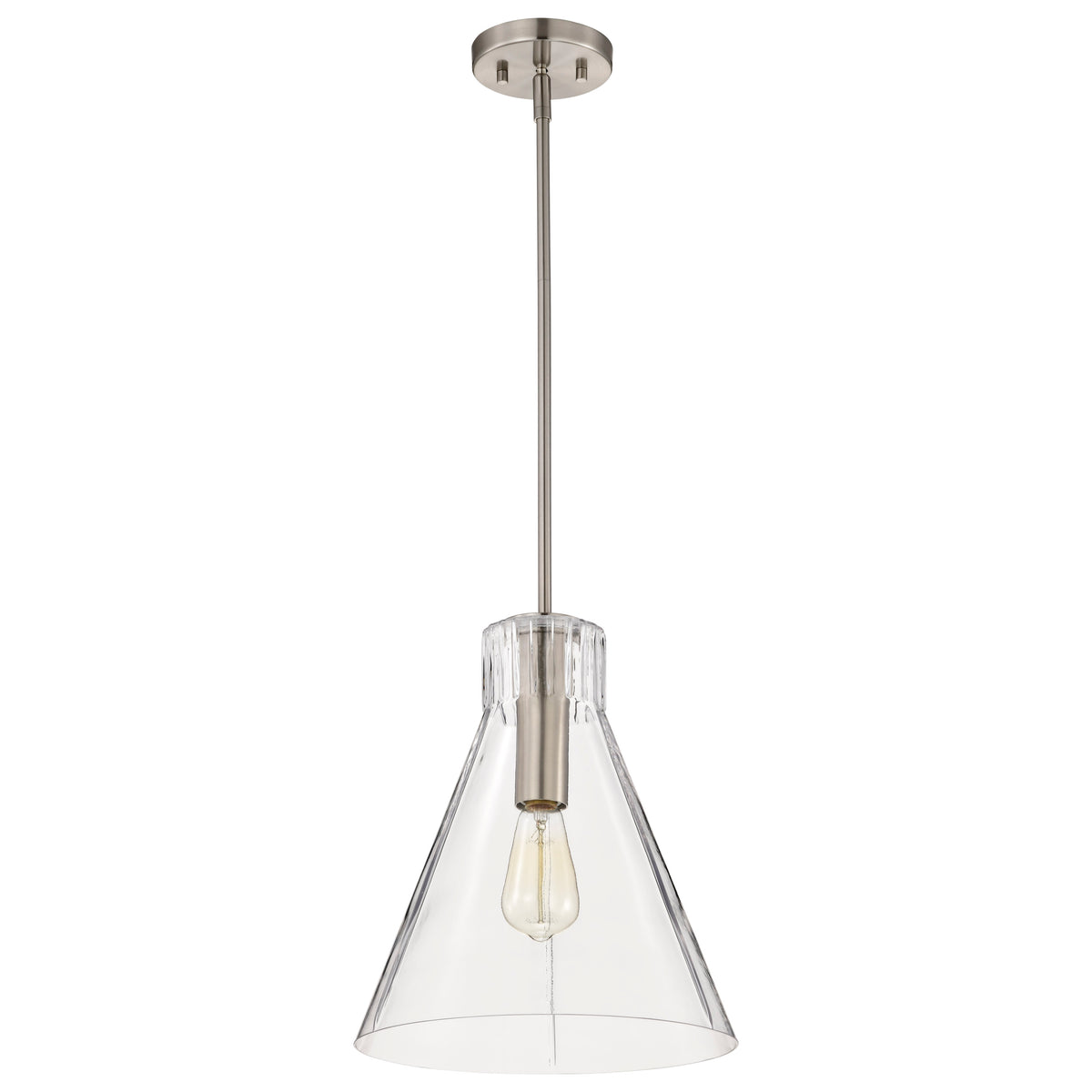 Nuvo 60-8338 Gianna, 1 Light Medium Pendant, Brushed Nickel Finish