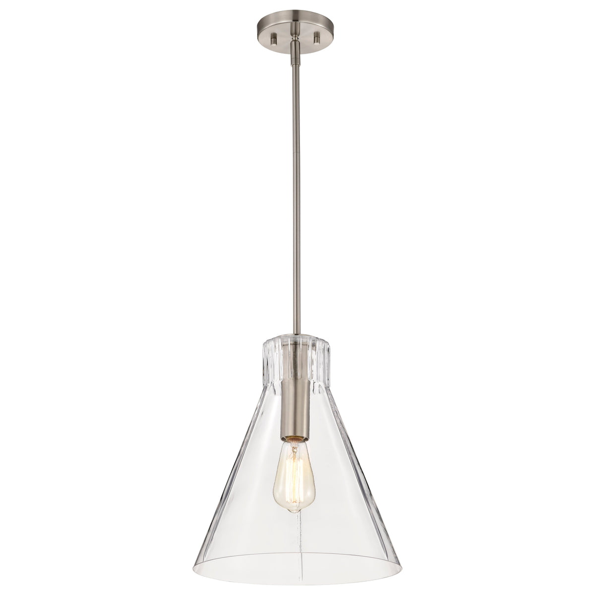 Nuvo 60-8338 Gianna, 1 Light Medium Pendant, Brushed Nickel Finish
