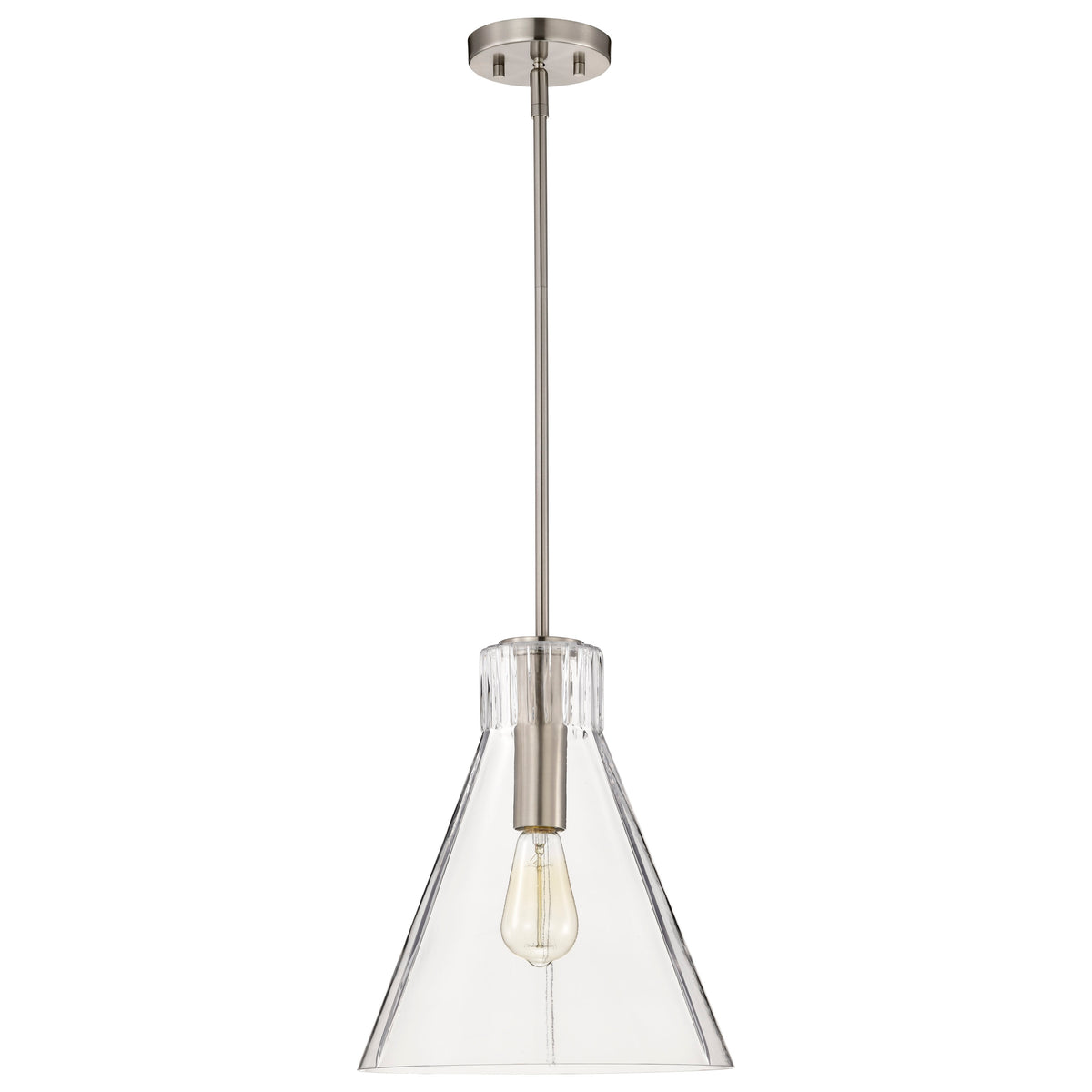 Nuvo 60-8338 Gianna, 1 Light Medium Pendant, Brushed Nickel Finish