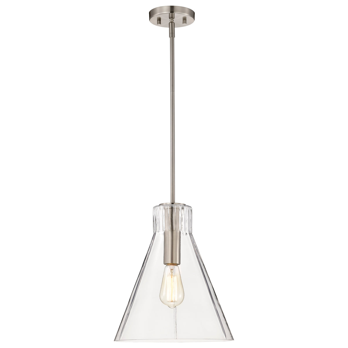 Nuvo 60-8338 Gianna, 1 Light Medium Pendant, Brushed Nickel Finish