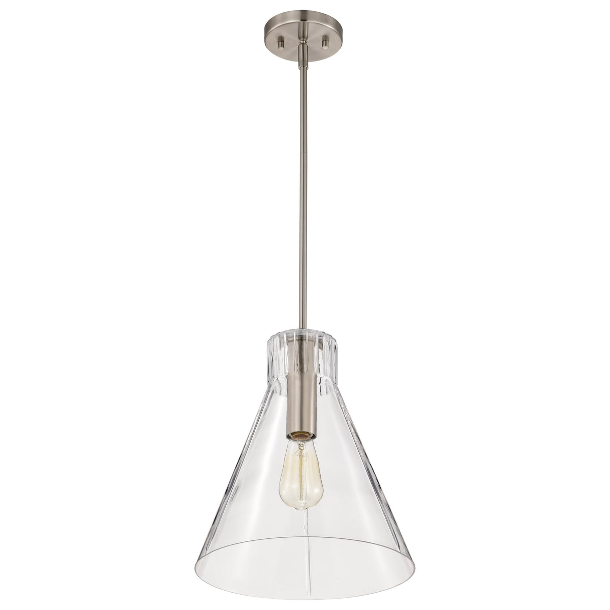 Nuvo 60-8338 Gianna, 1 Light Medium Pendant, Brushed Nickel Finish