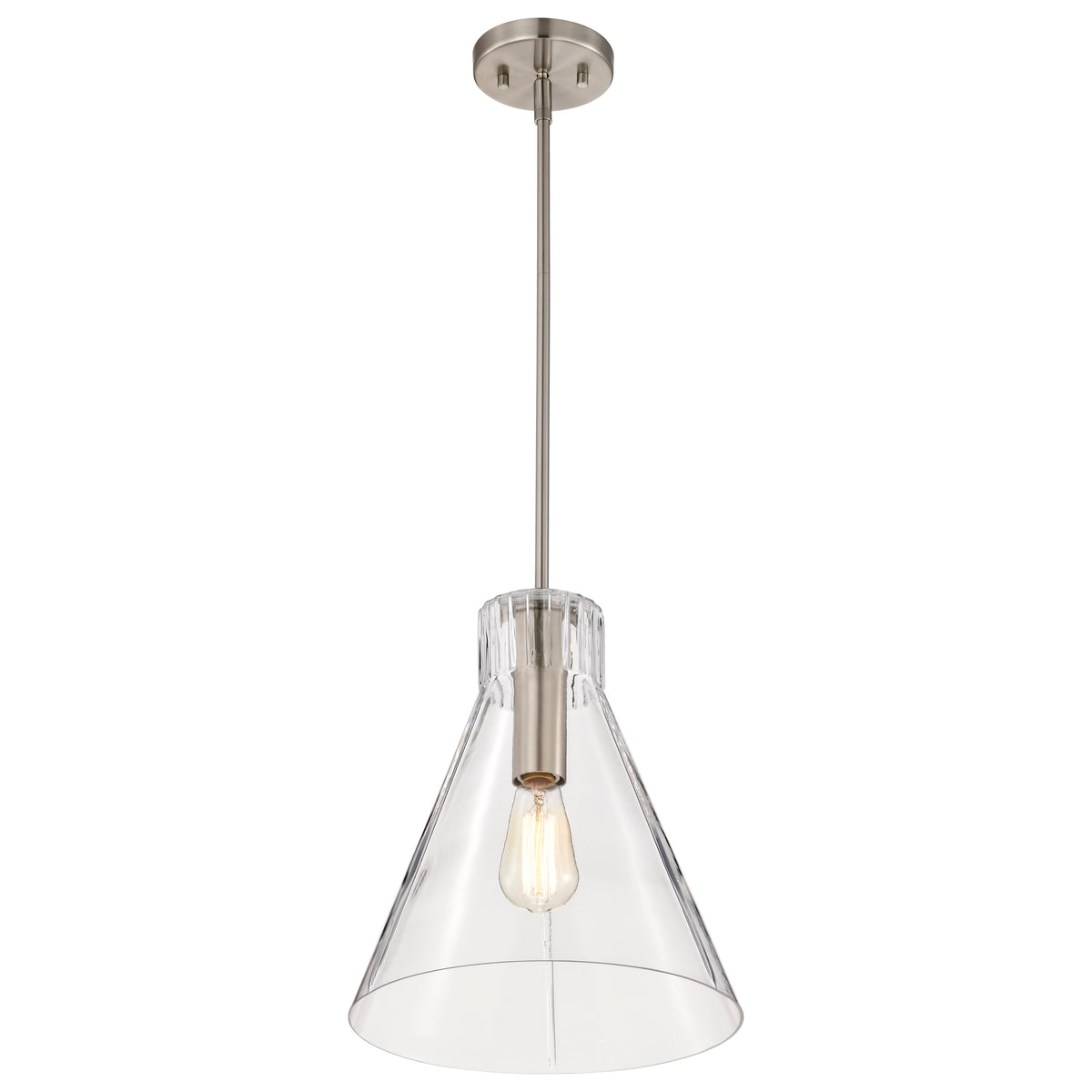 Nuvo 60-8338 Gianna, 1 Light Medium Pendant, Brushed Nickel Finish