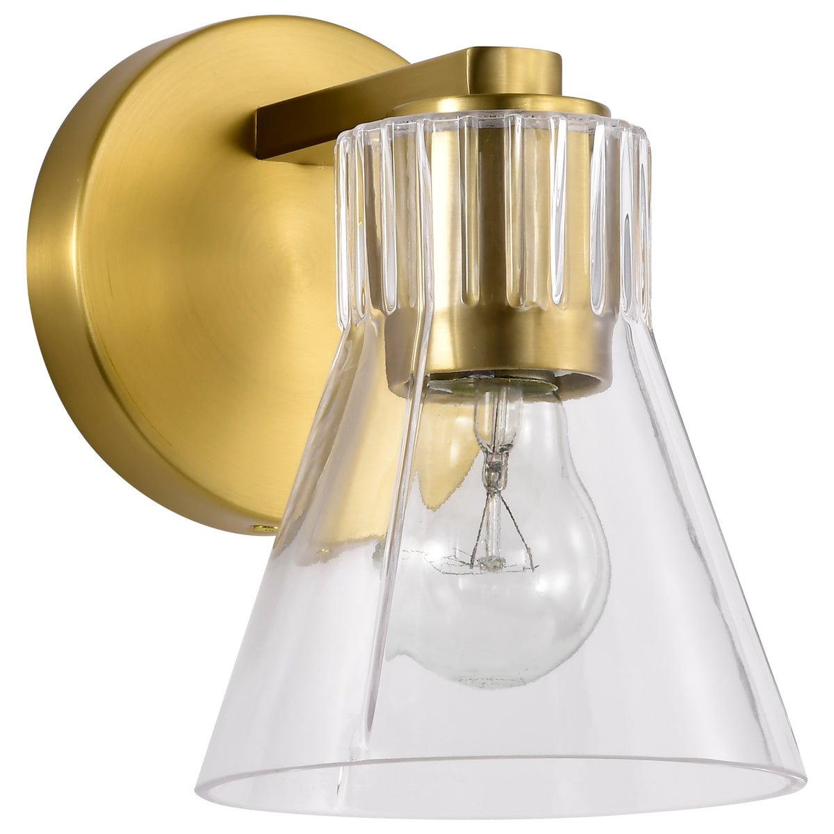 Nuvo 60-8341 Gianna, 1 Light Vanity, Vintage Brass Finish