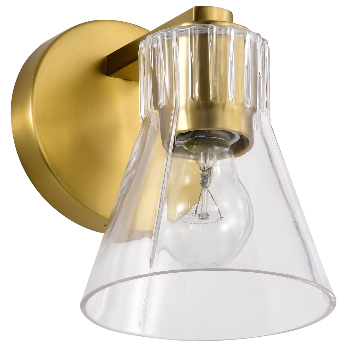 Nuvo 60-8341 Gianna, 1 Light Vanity, Vintage Brass Finish
