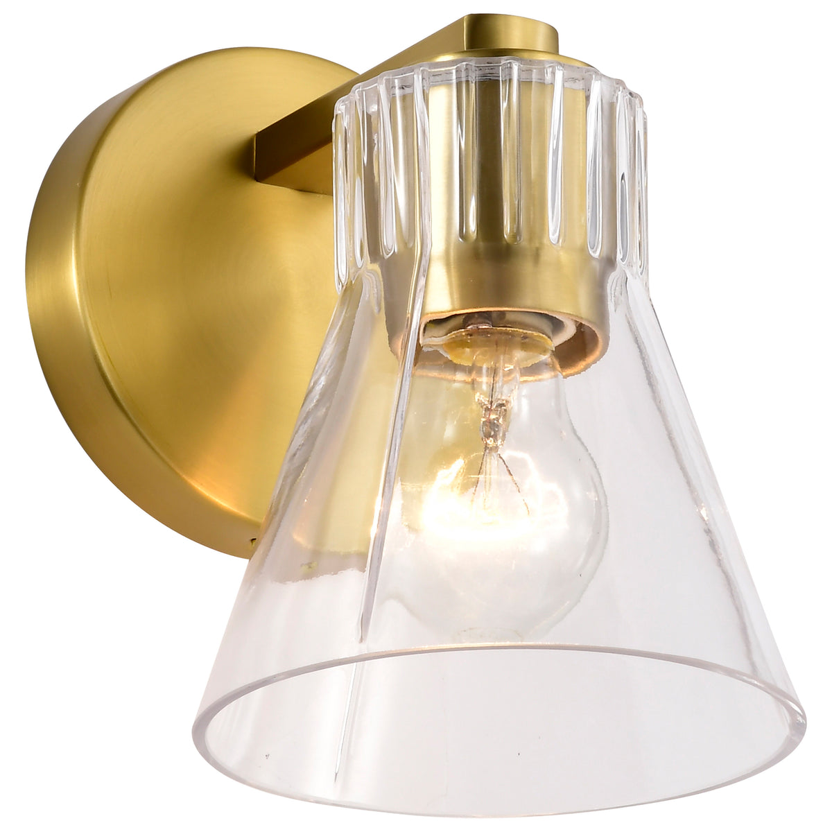 Nuvo 60-8341 Gianna, 1 Light Vanity, Vintage Brass Finish