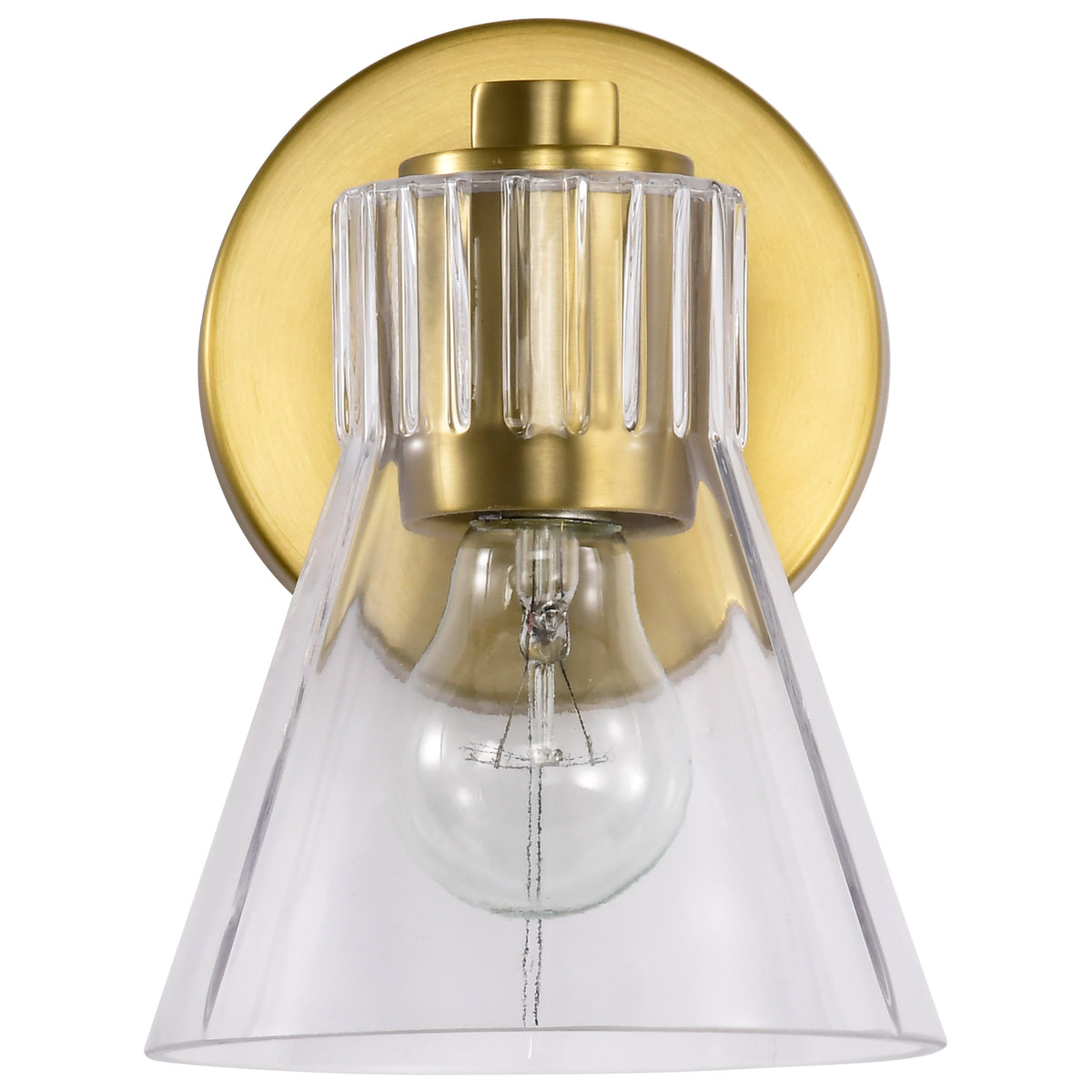 Nuvo 60-8341 Gianna, 1 Light Vanity, Vintage Brass Finish