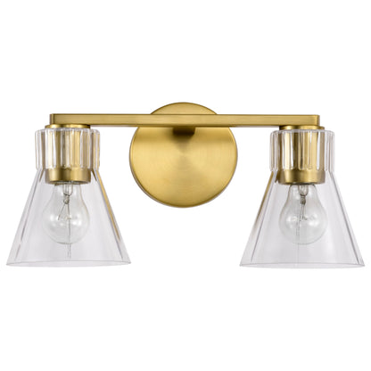 Nuvo 60-8342 Gianna, 2 Light Vanity, Vintage Brass Finish