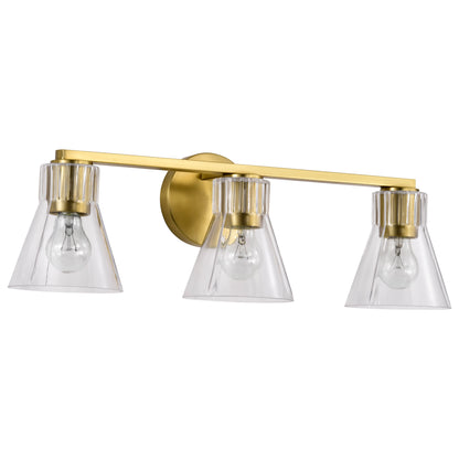 Nuvo 60-8343 Gianna, 3 Light Vanity, Vintage Brass Finish
