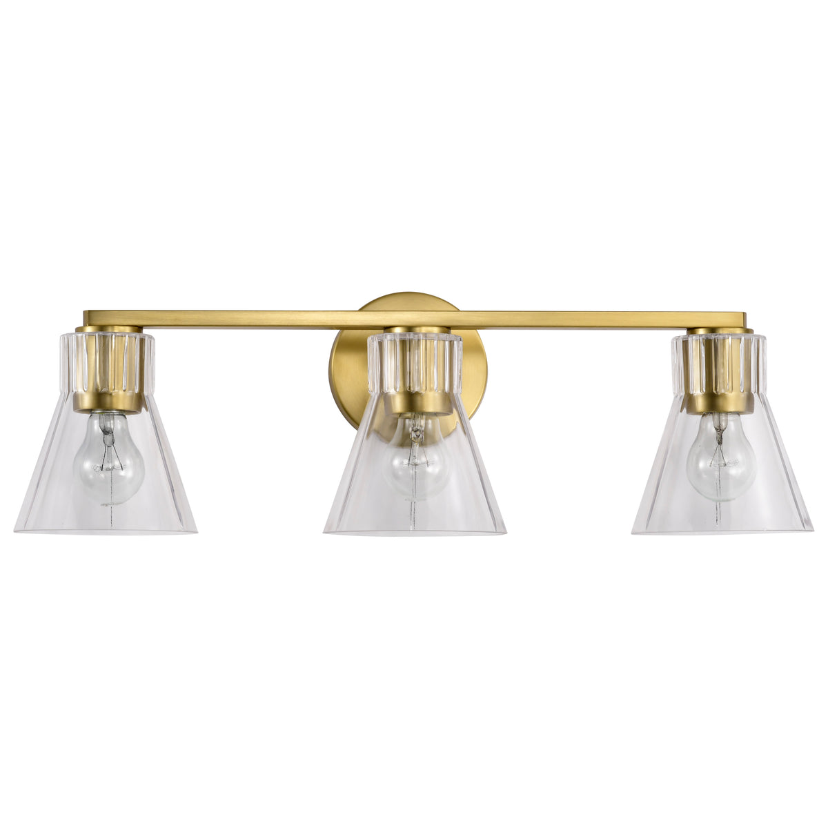 Nuvo 60-8343 Gianna, 3 Light Vanity, Vintage Brass Finish