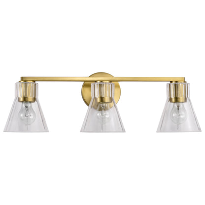 Nuvo 60-8343 Gianna, 3 Light Vanity, Vintage Brass Finish