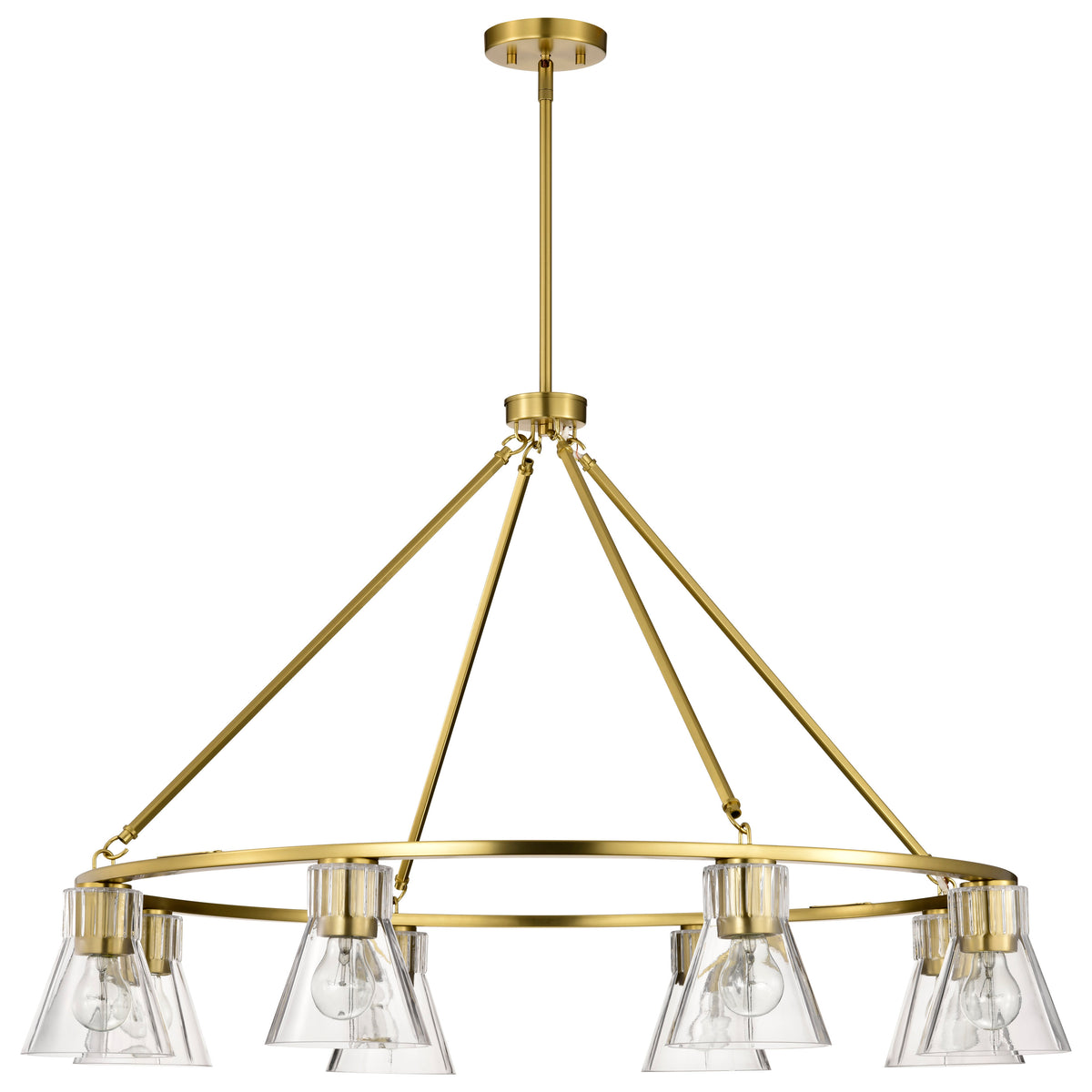 Nuvo 60-8346 Gianna, 8 Light Chandelier, Vintage Brass Finish