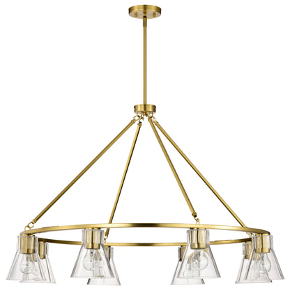 Nuvo 60-8346 Gianna, 8 Light Chandelier, Vintage Brass Finish