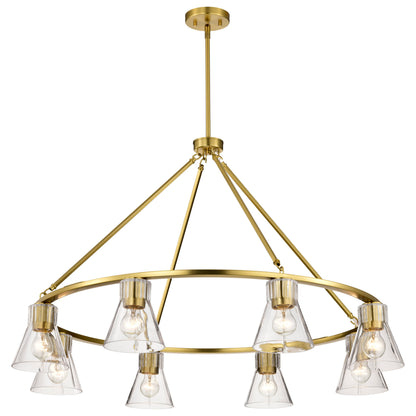 Nuvo 60-8346 Gianna, 8 Light Chandelier, Vintage Brass Finish