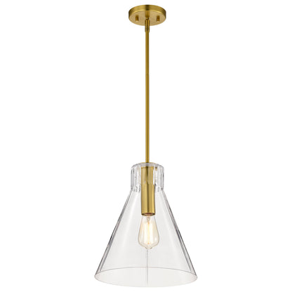 Nuvo 60-8348 Gianna, 1 Light Medium Pendant, Vintage Brass Finish