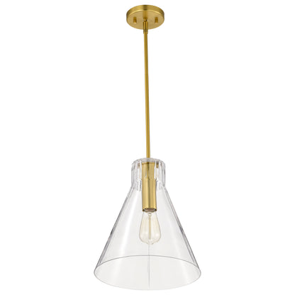 Nuvo 60-8348 Gianna, 1 Light Medium Pendant, Vintage Brass Finish