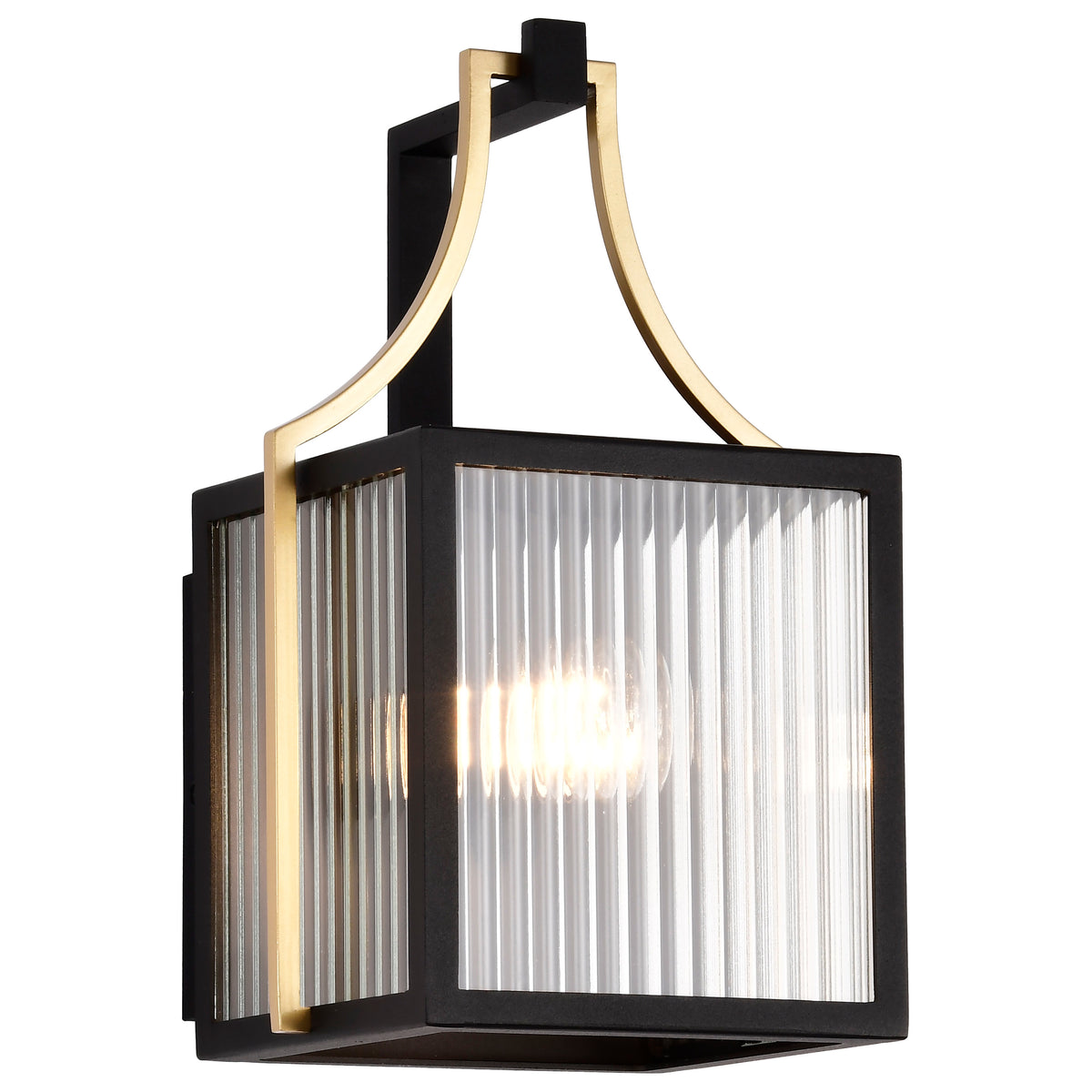 Nuvo 60-8501 Holden, Small Outdoor Lantern, Gold and Black Finish