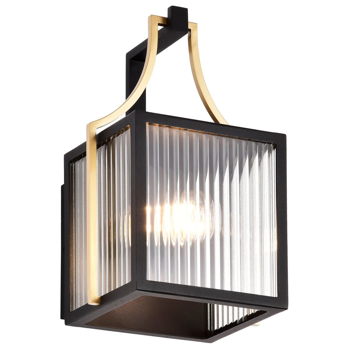Nuvo 60-8501 Holden, Small Outdoor Lantern, Gold and Black Finish