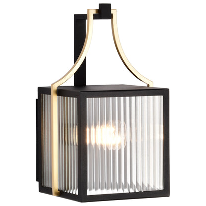 Nuvo 60-8501 Holden, Small Outdoor Lantern, Gold and Black Finish