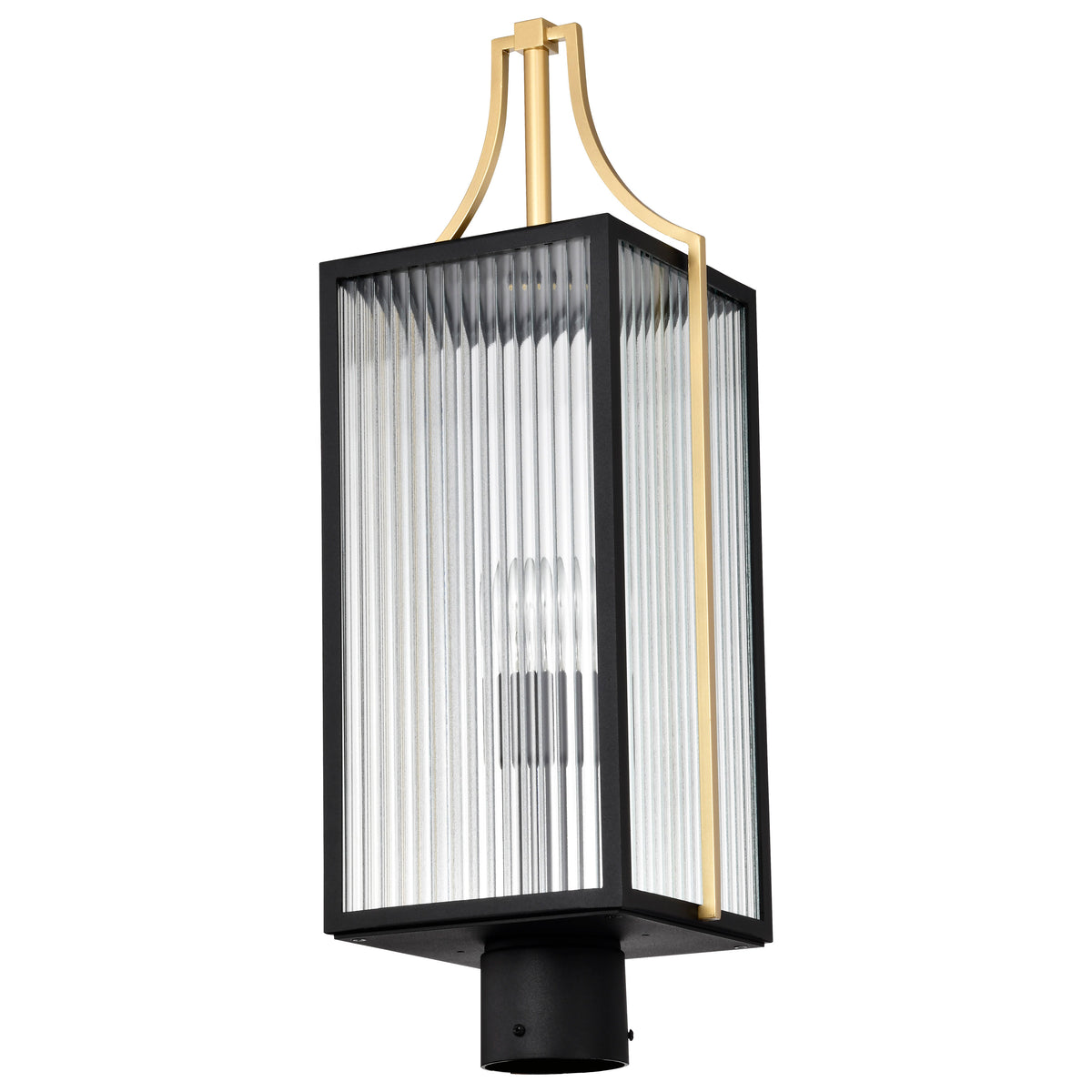 Nuvo 60-8504 Holden, Outdoor Post Lantern, Gold and Black Finish