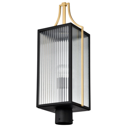 Nuvo 60-8504 Holden, Outdoor Post Lantern, Gold and Black Finish