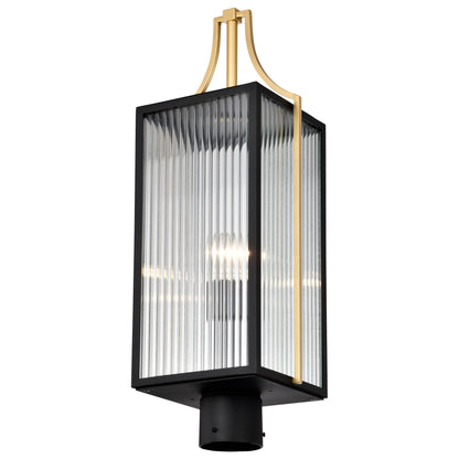 Nuvo 60-8504 Holden, Outdoor Post Lantern, Gold and Black Finish