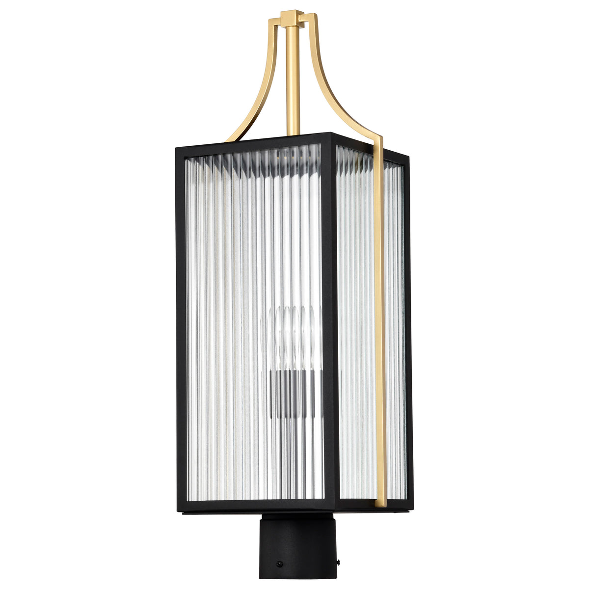 Nuvo 60-8504 Holden, Outdoor Post Lantern, Gold and Black Finish