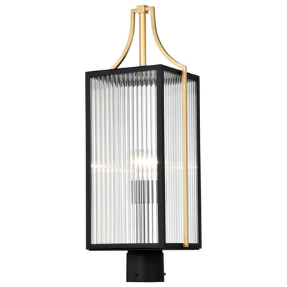 Nuvo 60-8504 Holden, Outdoor Post Lantern, Gold and Black Finish