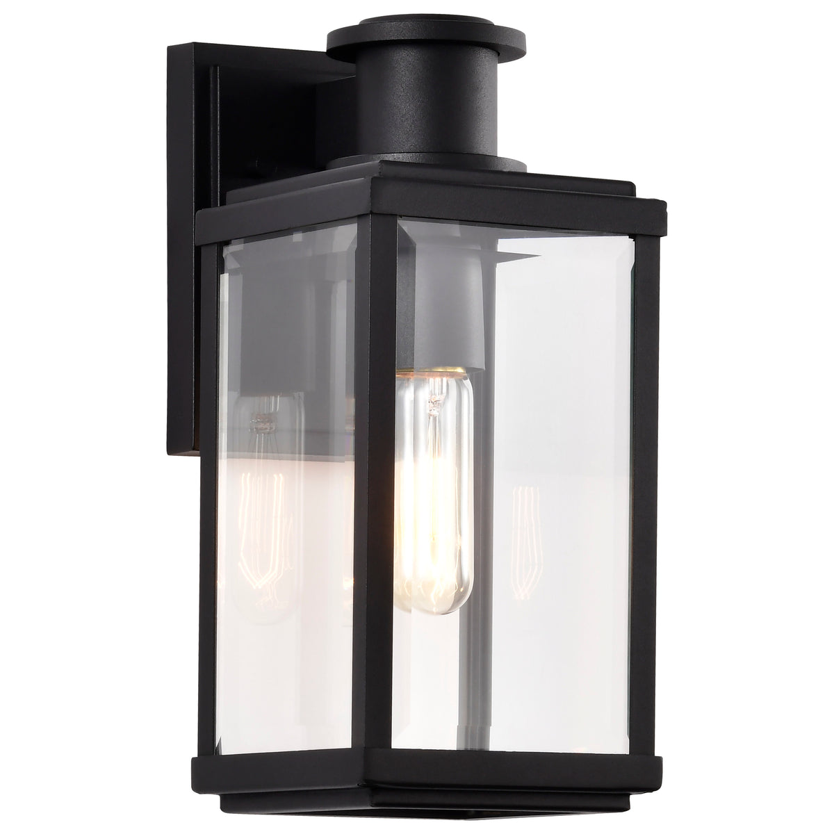 Nuvo 60-8510 Luca, Small Outdoor Lantern, Sand Black Finish