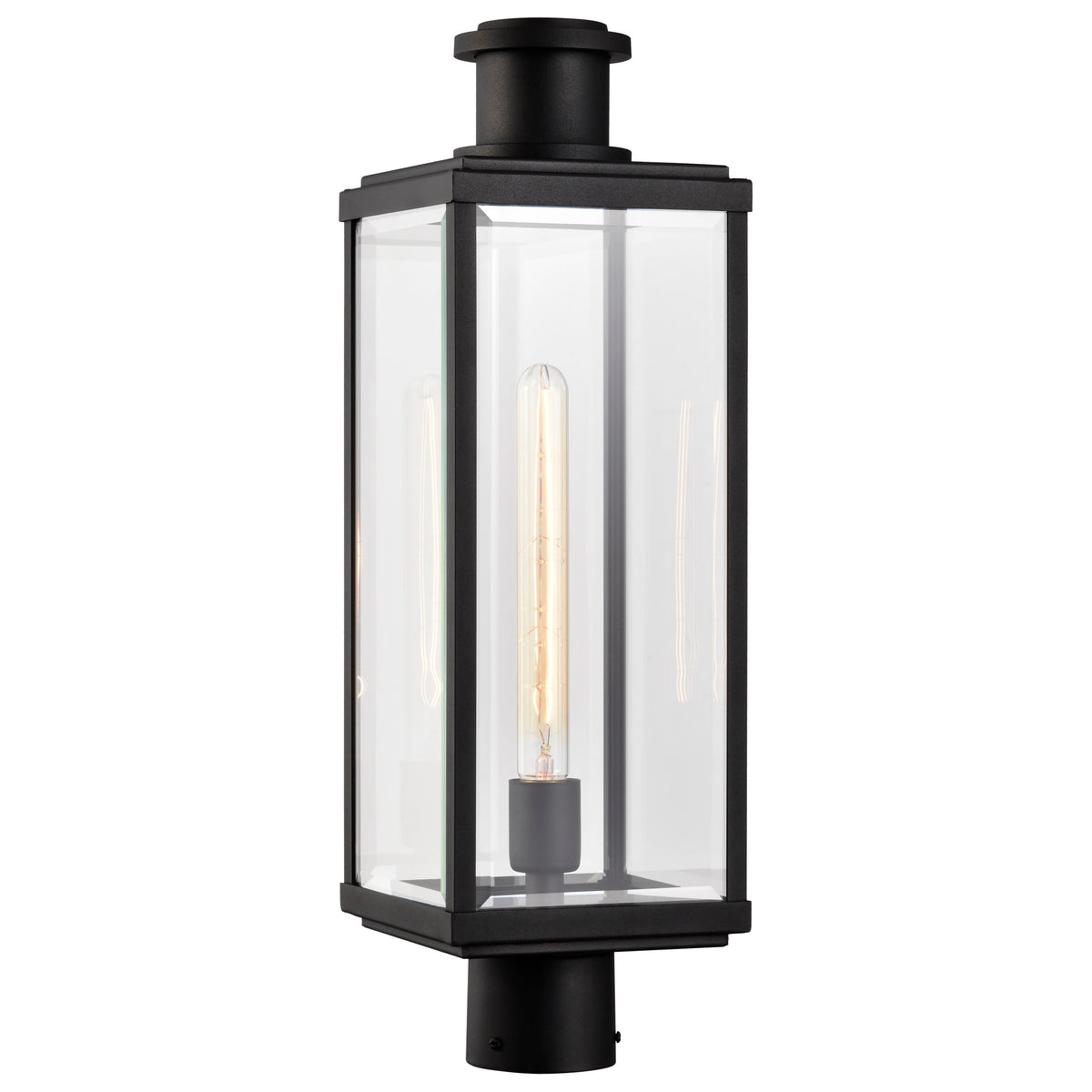 Nuvo 60-8513 Luca, Outdoor Post Lantern, Sand Black Finish