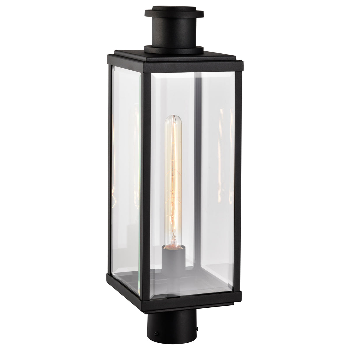 Nuvo 60-8513 Luca, Outdoor Post Lantern, Sand Black Finish