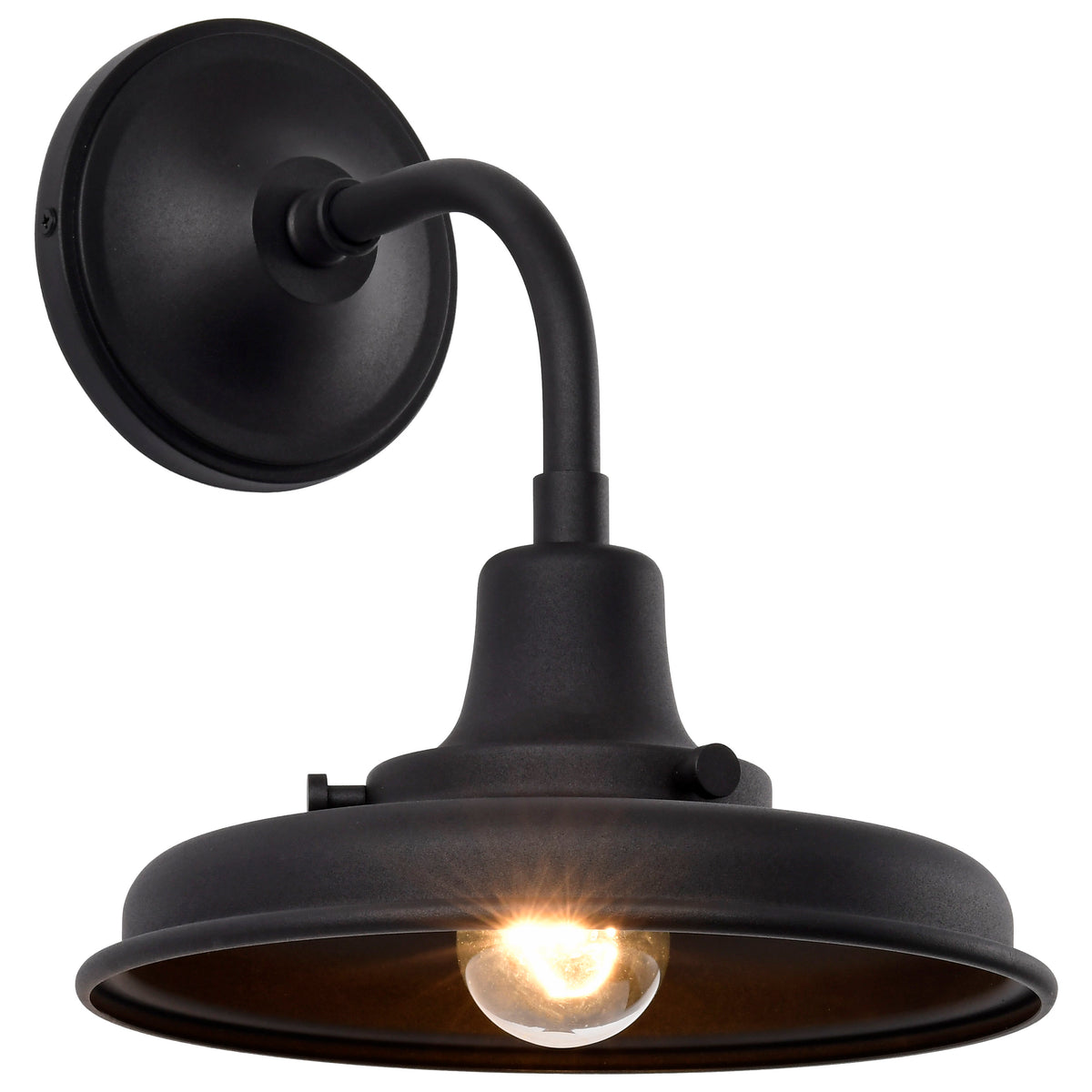 Nuvo 60-8550 Morris, Small Outdoor Lantern, Black Finish