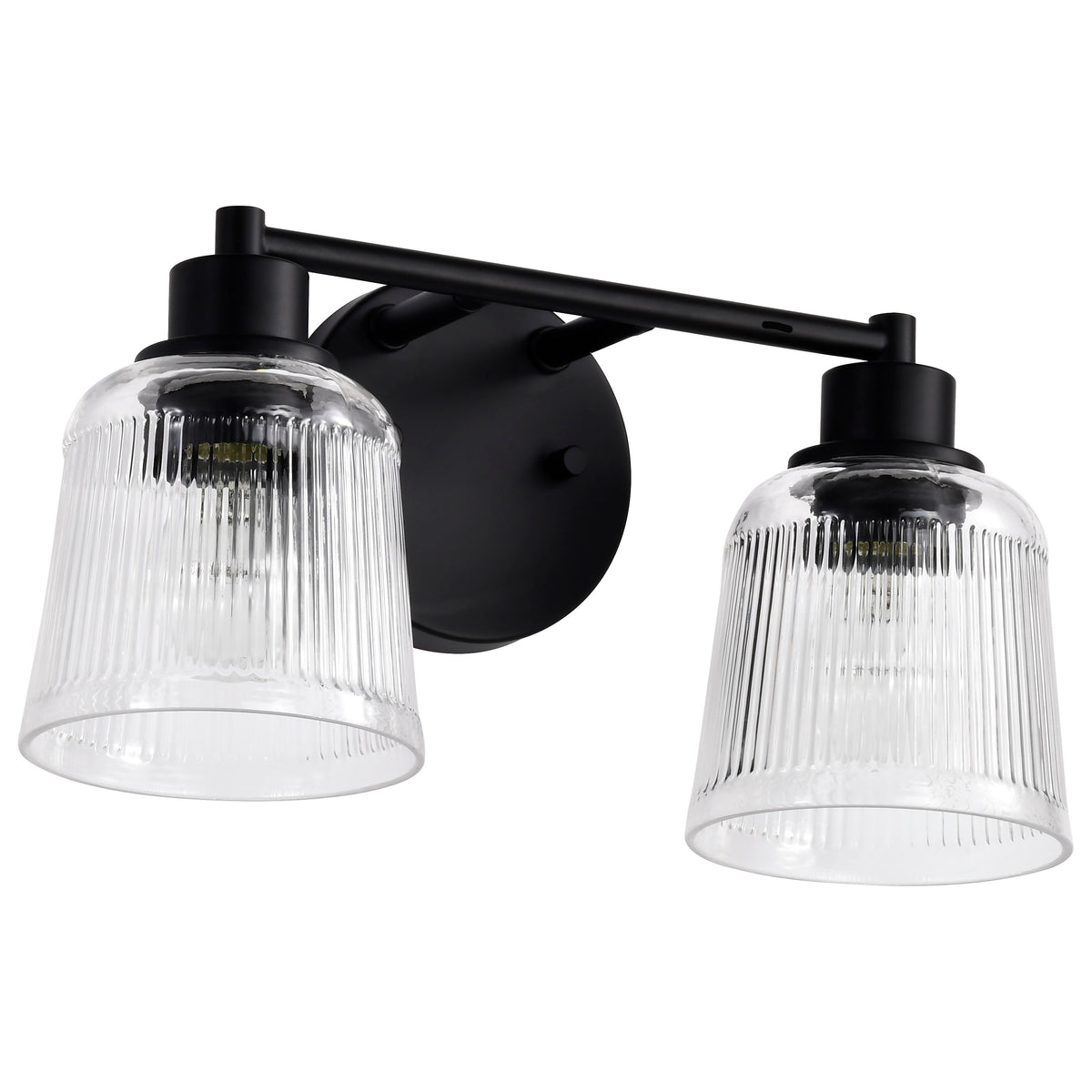 Nuvo 60-8602 Grayson, 2 Light Vanity, Matte Black Finish