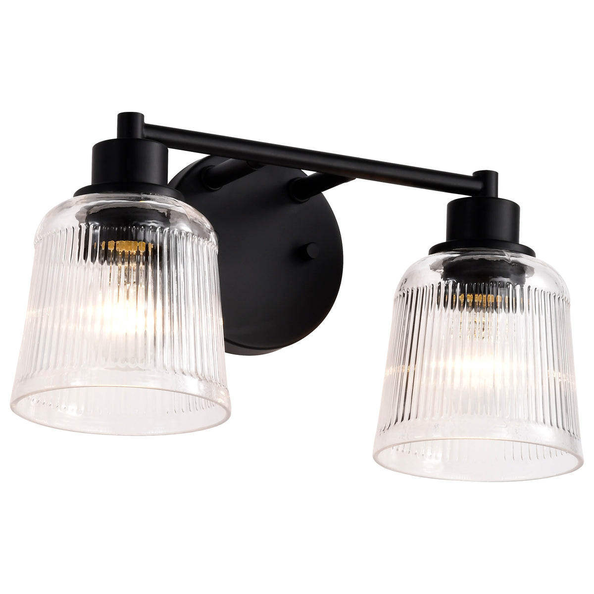 Nuvo 60-8602 Grayson, 2 Light Vanity, Matte Black Finish