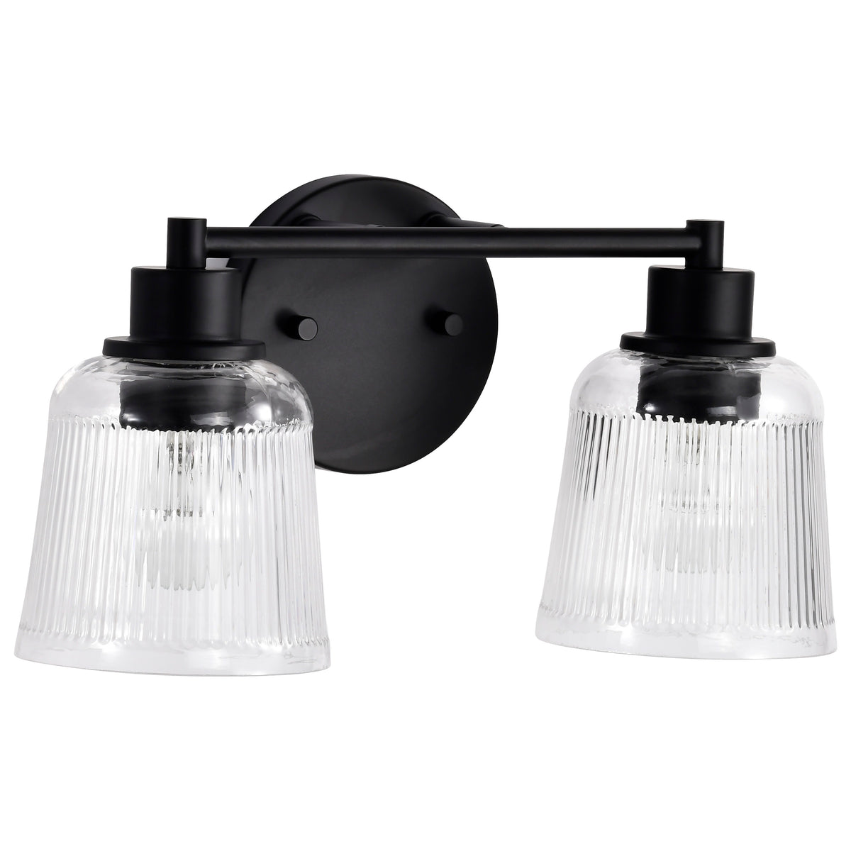 Nuvo 60-8602 Grayson, 2 Light Vanity, Matte Black Finish