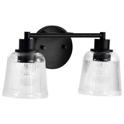 Nuvo 60-8602 Grayson, 2 Light Vanity, Matte Black Finish