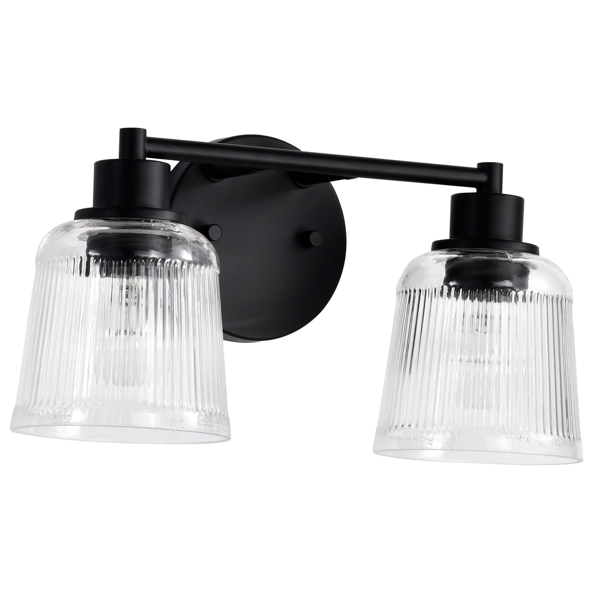 Nuvo 60-8602 Grayson, 2 Light Vanity, Matte Black Finish