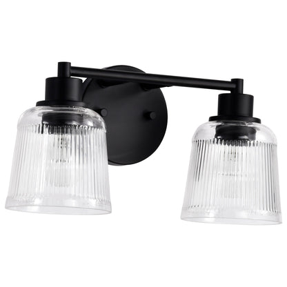 Nuvo 60-8602 Grayson, 2 Light Vanity, Matte Black Finish