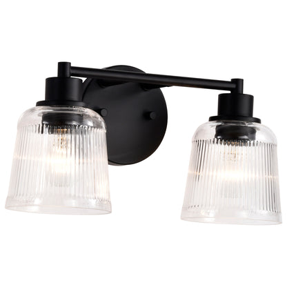 Nuvo 60-8602 Grayson, 2 Light Vanity, Matte Black Finish